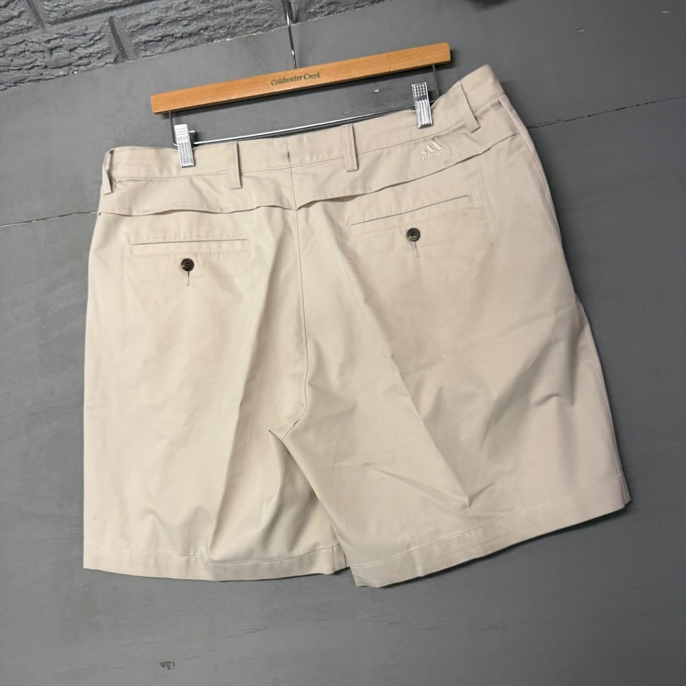 Adidas Climalite Stretch Tan Golf Shorts Mens 38 Beige Performance Athletic